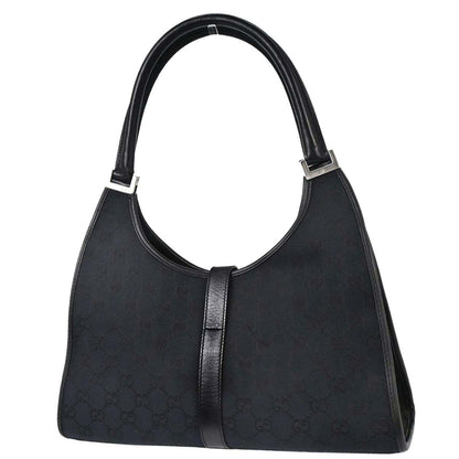 Gucci Black GG Canvas Jackie Handbag