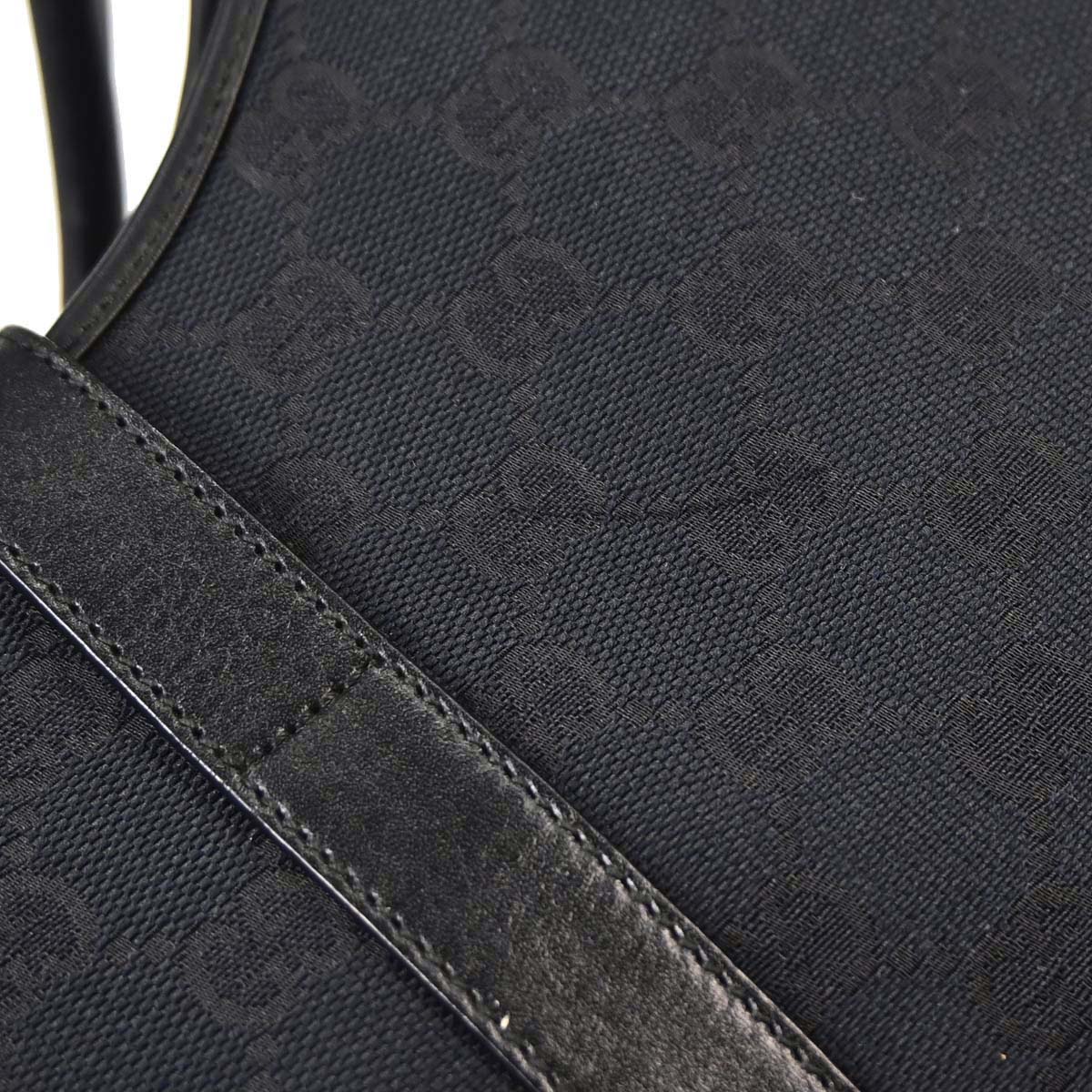 Gucci Black GG Canvas Jackie Handbag