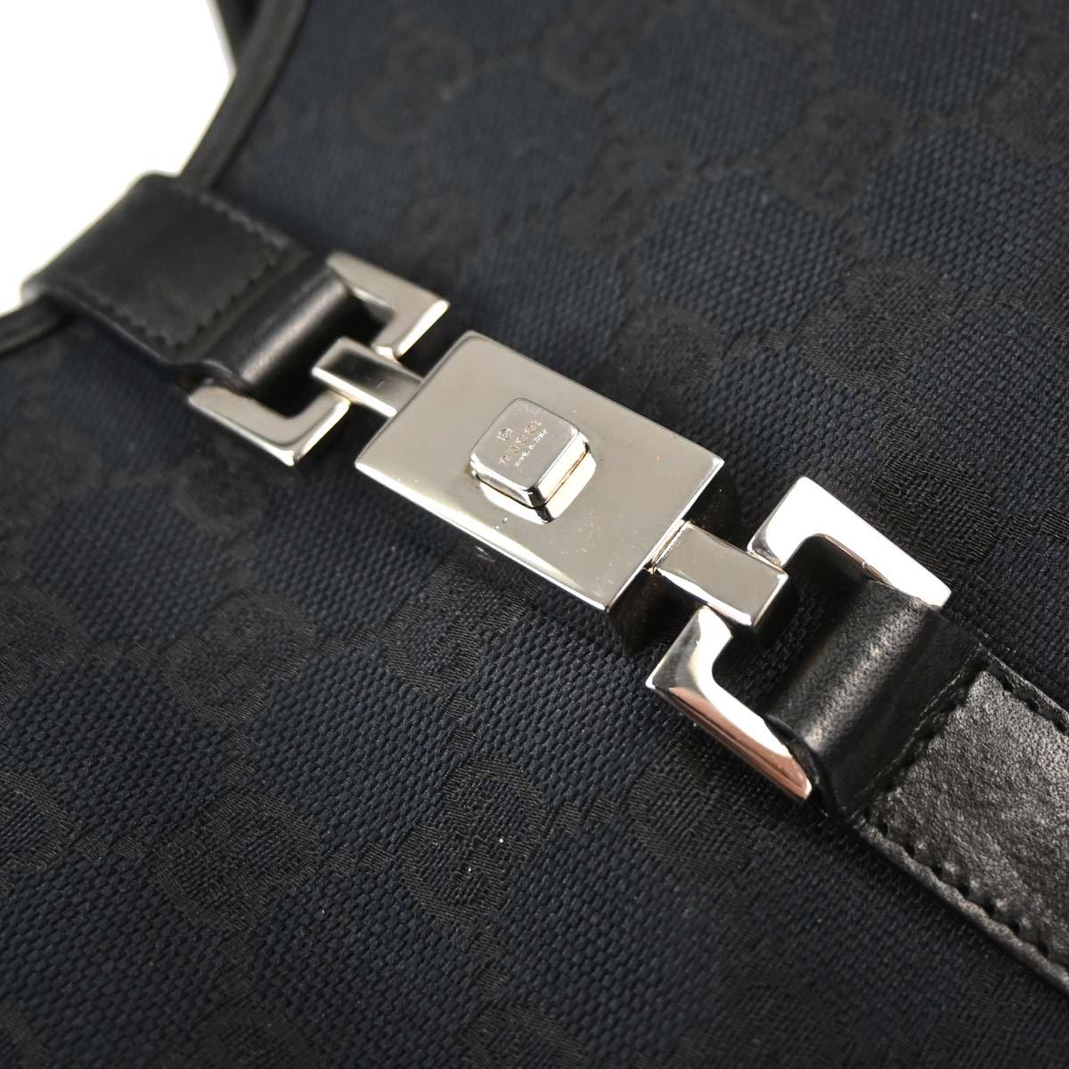 Gucci Black GG Canvas Jackie Handbag