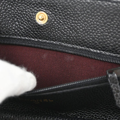Chanel 2019 Black Caviar Skin Classic WOC Wallet on Chain Bag