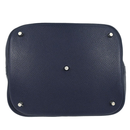 Hermes Blue Nuit Taurillon Clemence Picotin Lock 26 GM Handbag
