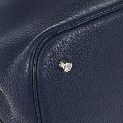Hermes Blue Nuit Taurillon Clemence Picotin Lock 26 GM Handbag