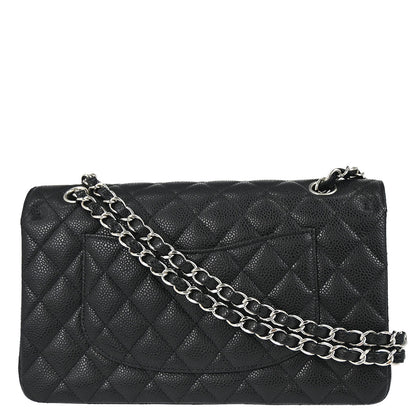 Chanel Black Caviar Skin Medium Classic Double Flap Shoulder Bag
