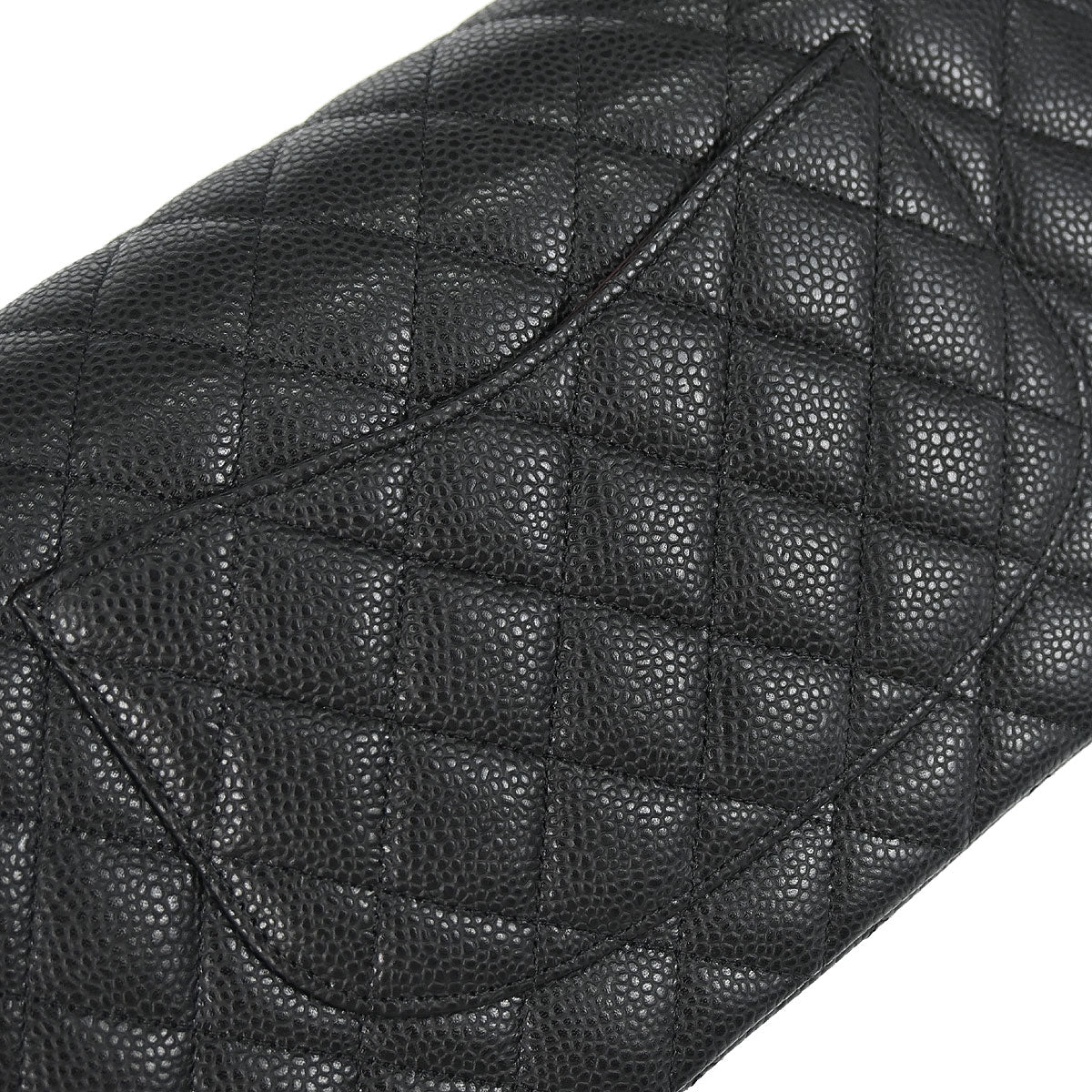 Chanel Black Caviar Skin Medium Classic Double Flap Shoulder Bag