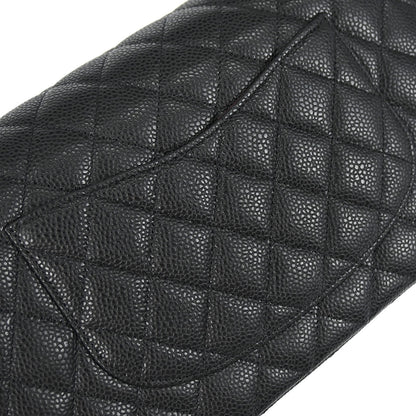 Chanel Black Caviar Skin Medium Classic Double Flap Shoulder Bag