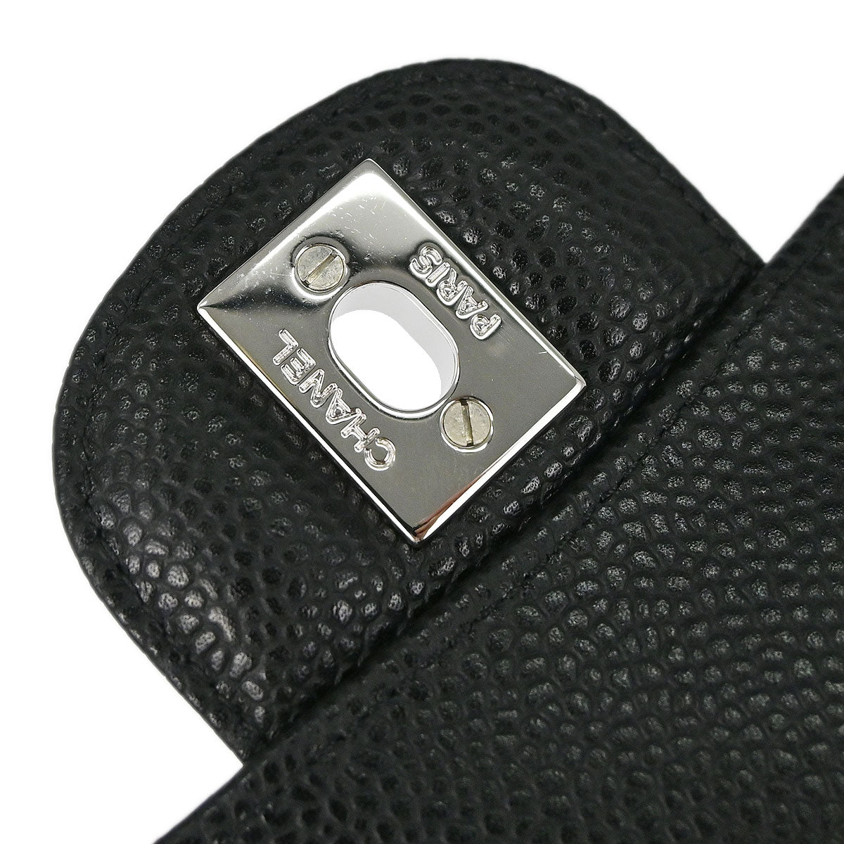 Chanel Black Caviar Skin Medium Classic Double Flap Shoulder Bag