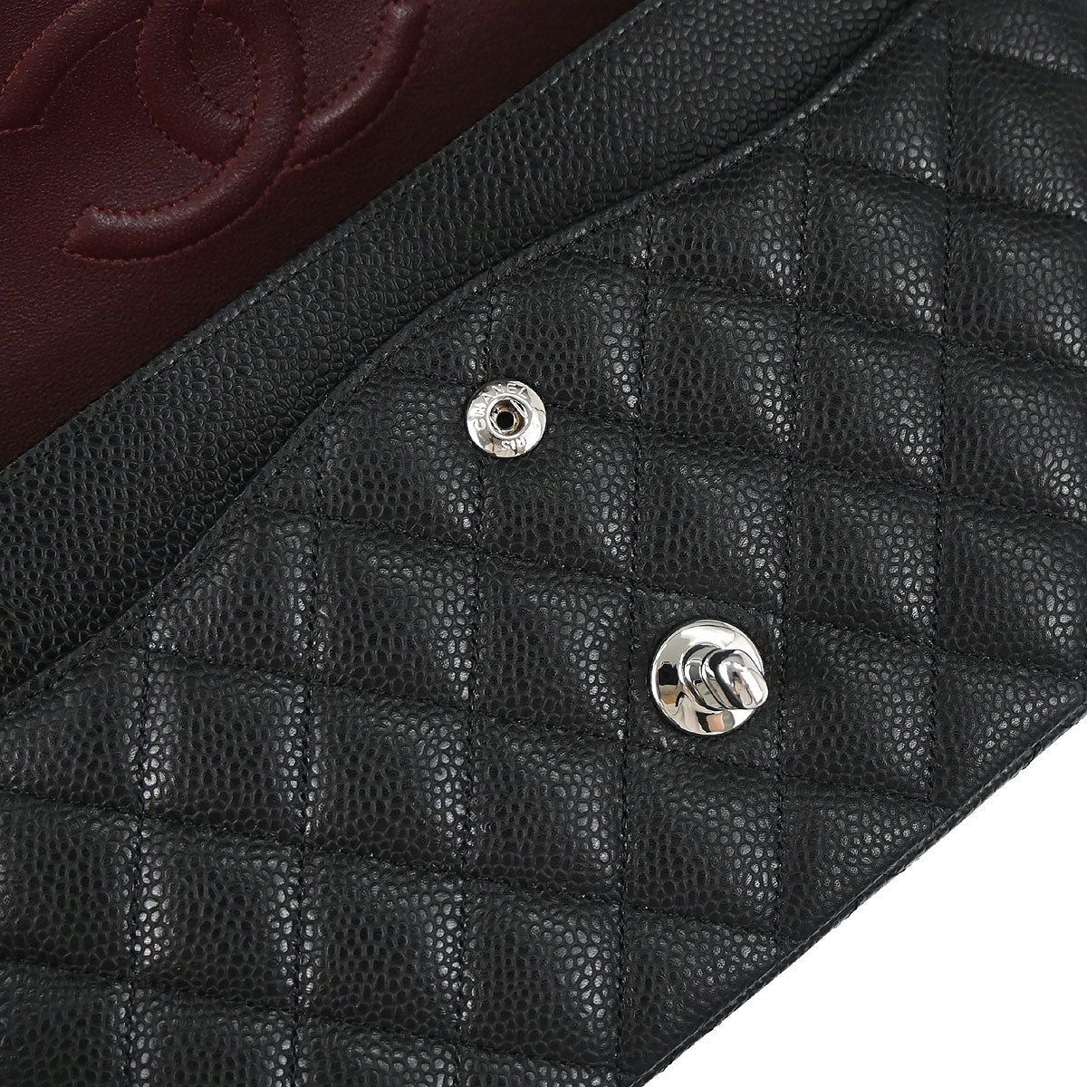 Chanel Black Caviar Skin Medium Classic Double Flap Shoulder Bag
