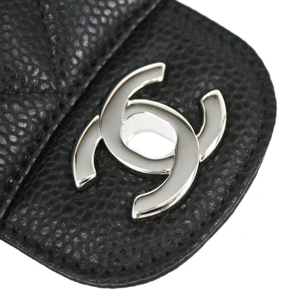 Chanel Black Caviar Skin Medium Classic Double Flap Shoulder Bag