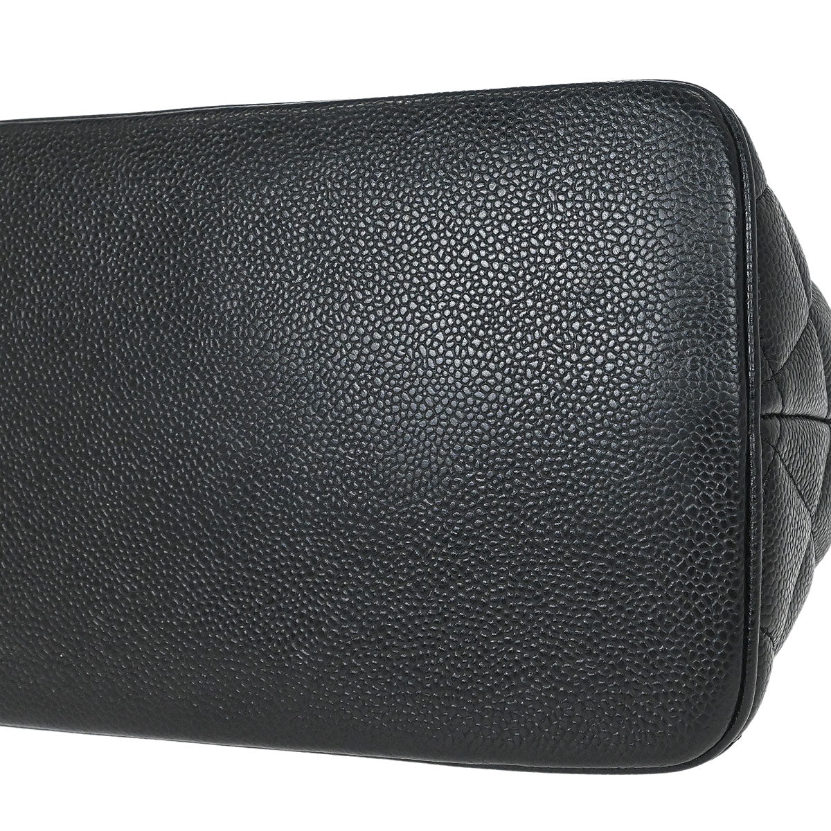 Chanel Black Caviar Skin Medallion Tote Handbag
