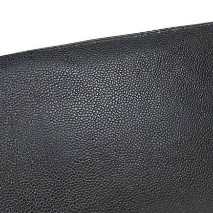 Chanel Black Caviar Skin Medallion Tote Handbag