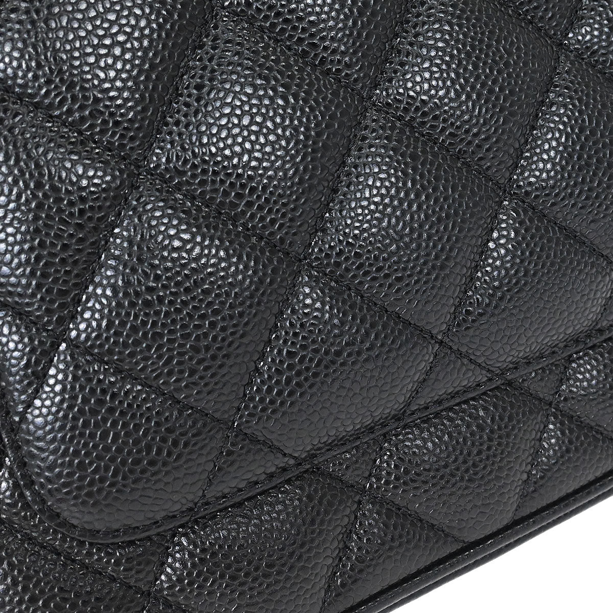 Chanel Black Caviar Skin Medallion Tote Handbag