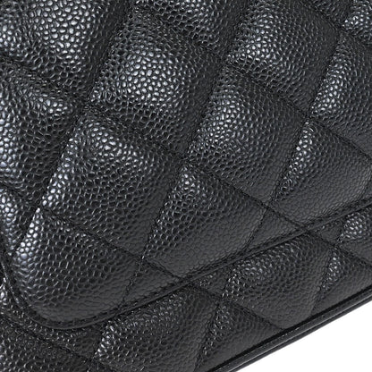 Chanel Black Caviar Skin Medallion Tote Handbag