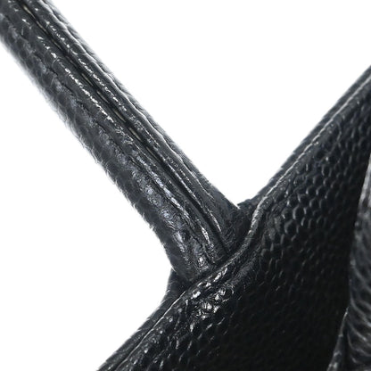 Chanel Black Caviar Skin Medallion Tote Handbag
