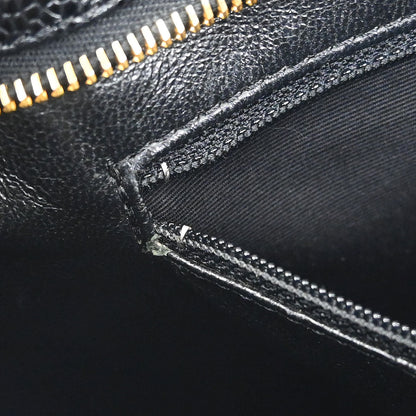 Chanel Black Caviar Skin Medallion Tote Handbag