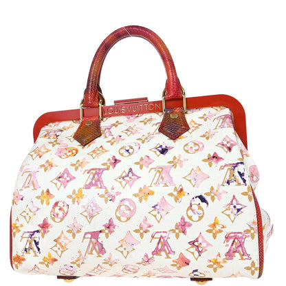 Louis Vuitton * White Monogram Watercolor Speedy M95729