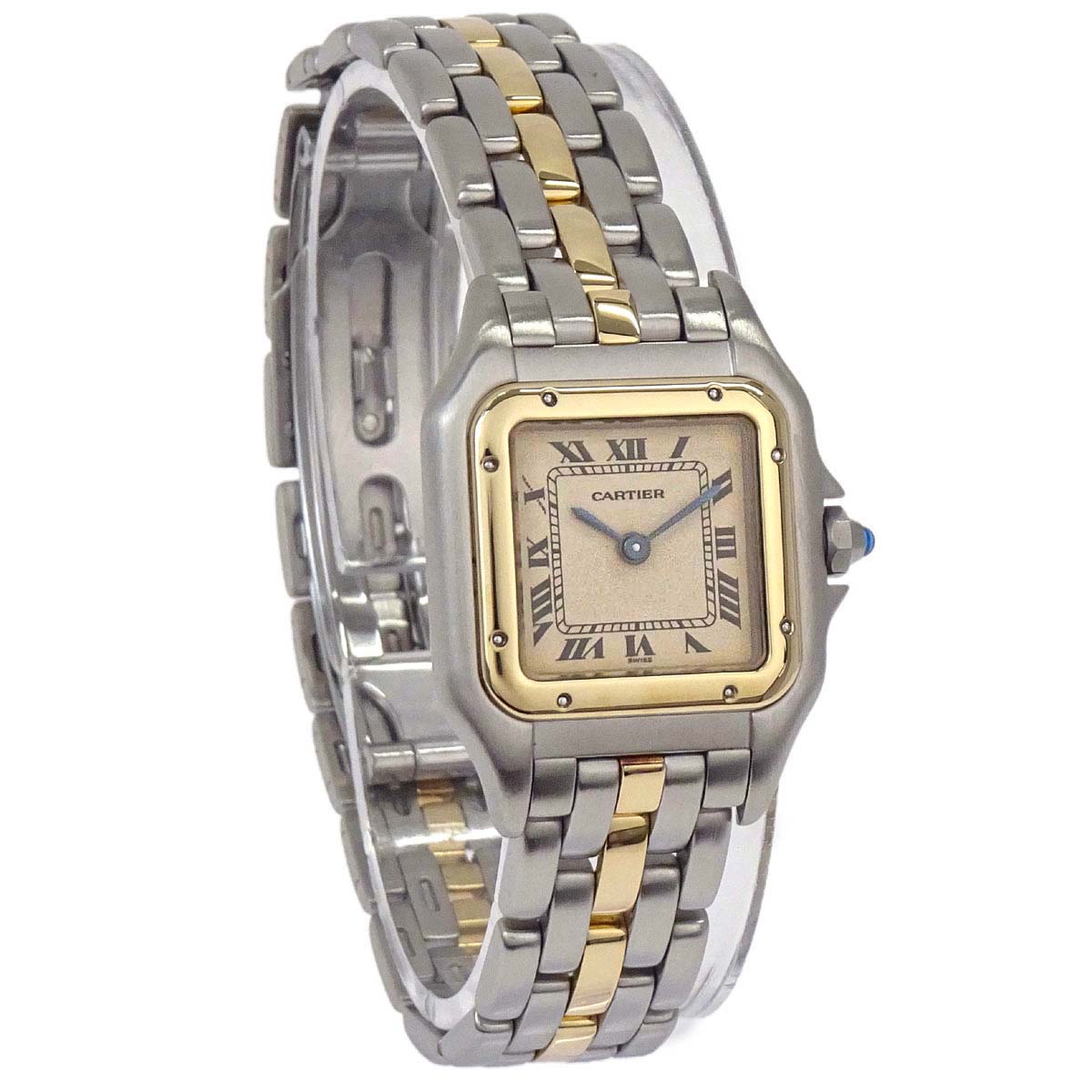 Cartier Panthere SM 22mm 1-Row Ref.166921 Quartz Watch 18KYG SS