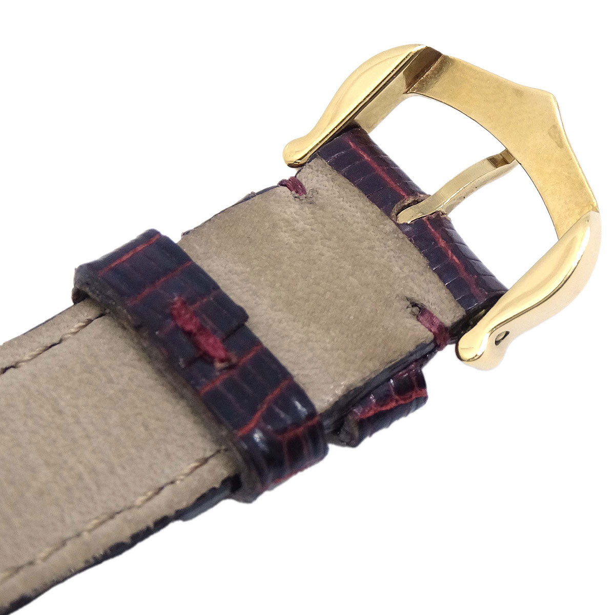 Cartier * Must VLC Quartz Watch SV925 Lizard Bordeaux