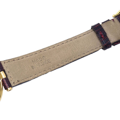 Cartier * Must VLC Quartz Watch SV925 Lizard Bordeaux