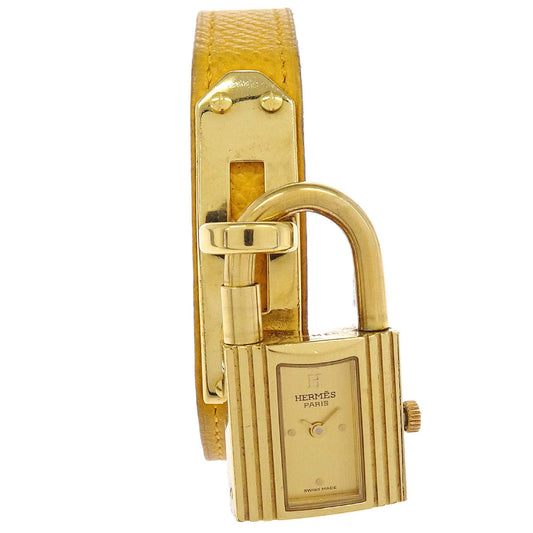 Hermes Kelly Watch Quartz Watch Yellow Courchevel