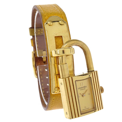Hermes Kelly Watch Quartz Watch Yellow Courchevel