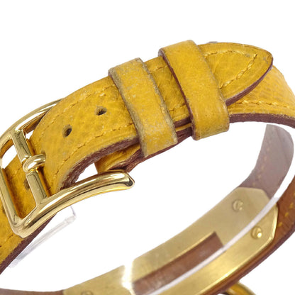 Hermes Kelly Watch Quartz Watch Yellow Courchevel