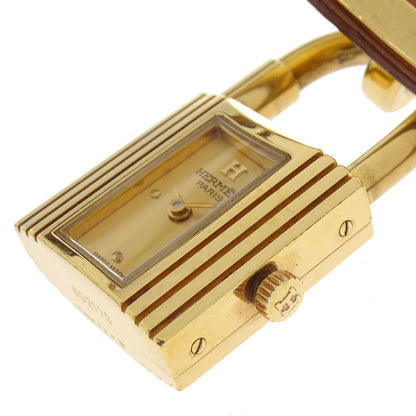 Hermes Kelly Watch Quartz Watch Yellow Courchevel