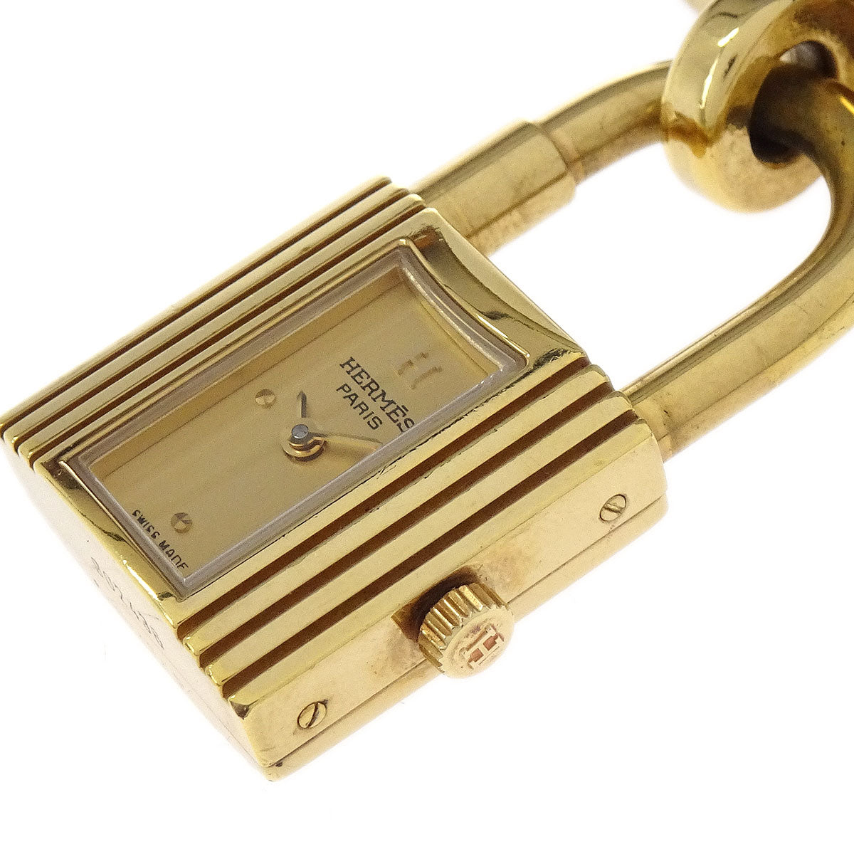 Hermes * Ostrich Kelly Watch Quartz Watch Beige