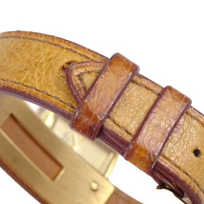 Hermes * Ostrich Kelly Watch Quartz Watch Beige