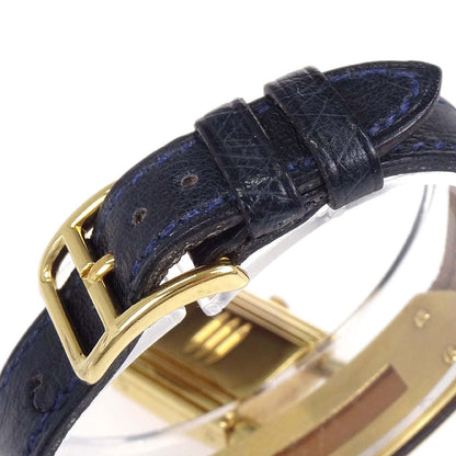Hermes * Ostrich Kelly Watch Quartz Watch Black