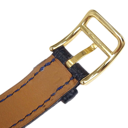 Hermes * Ostrich Kelly Watch Quartz Watch Black