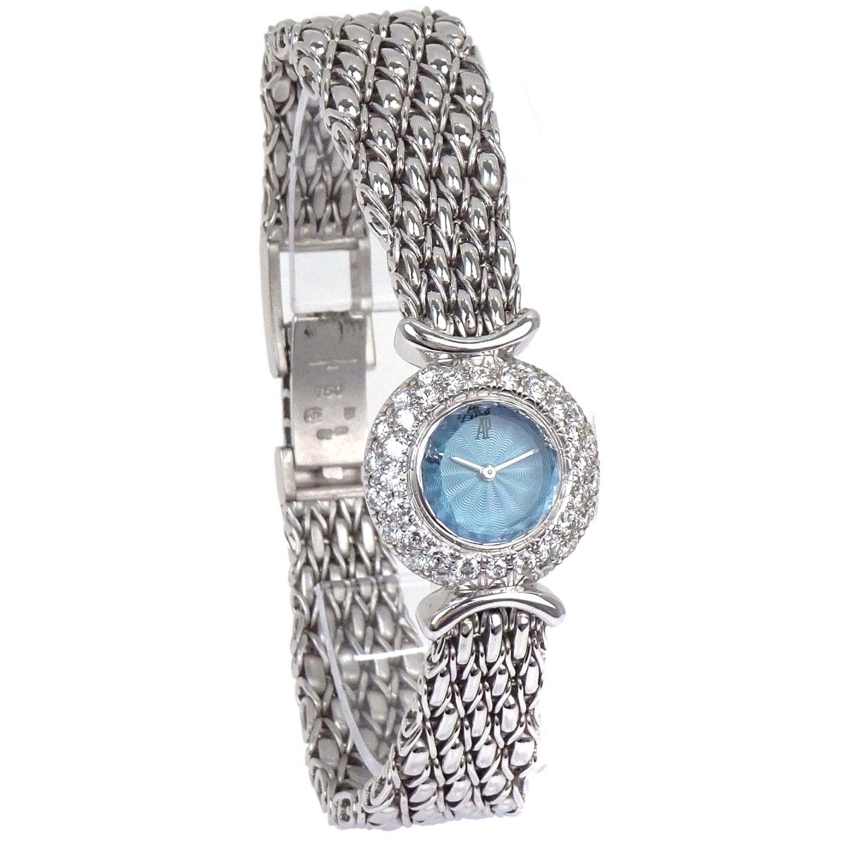 Audemars Piguet Ice Blue Quartz Watch 20mm 18KWG Diamond
