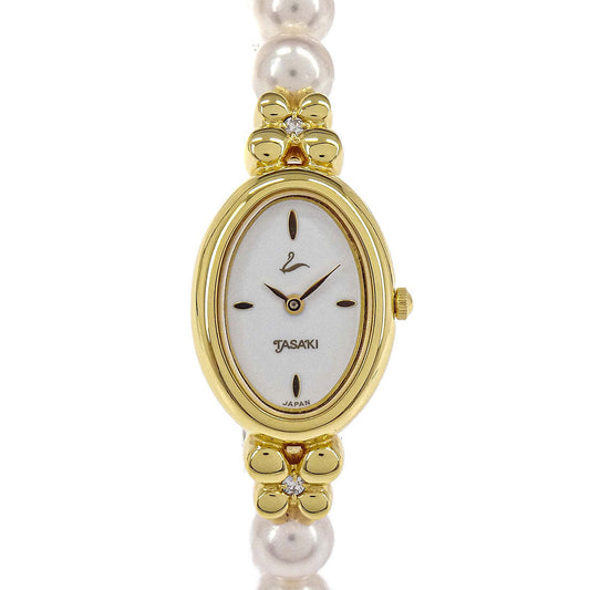 Tasaki Pearl Quartz Watch GP Diamond