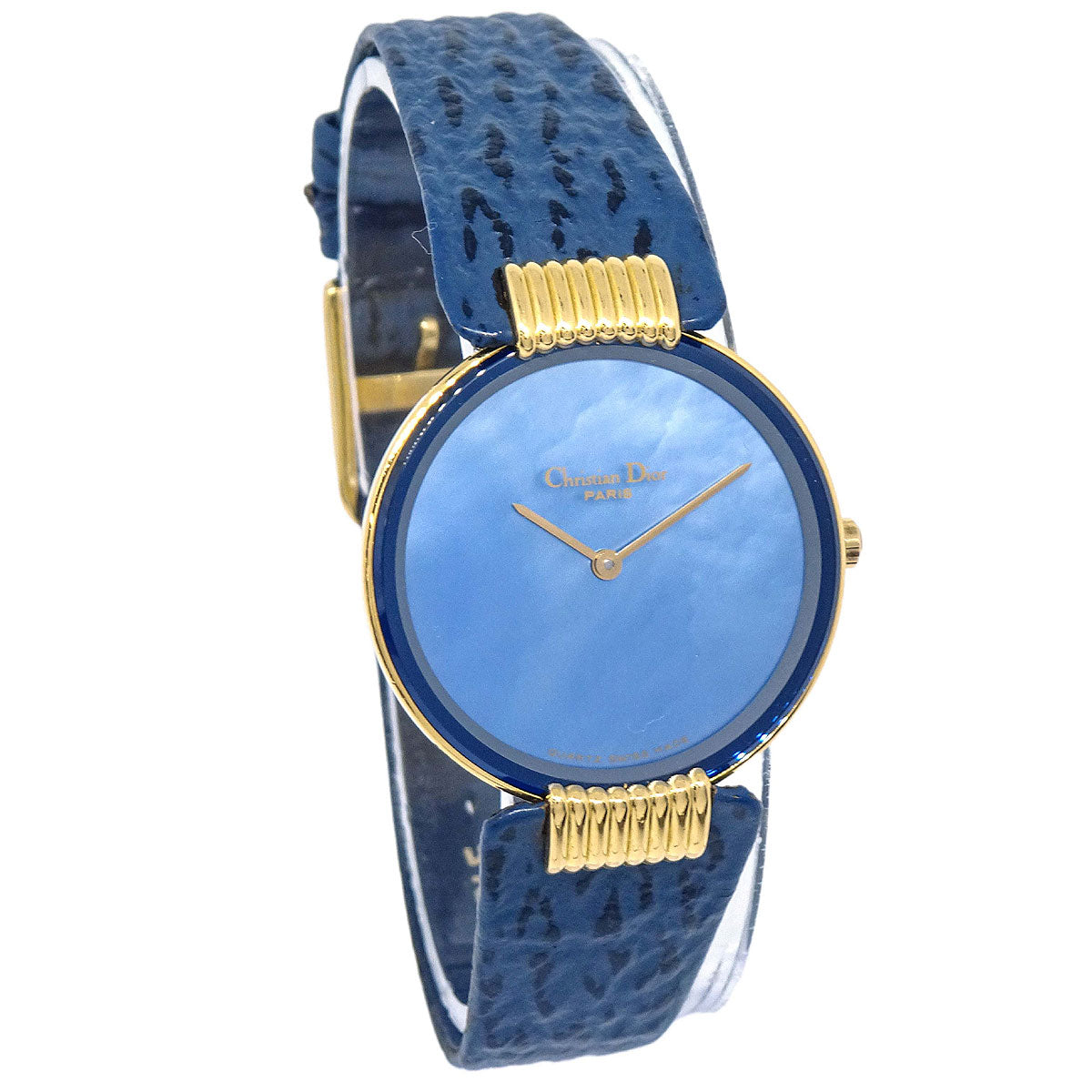 Christian Dior 46153 Bagheera Quartz Wristwatch Watch Gold Plated