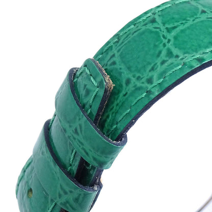 Gucci * Quartz Watch SS Crocodile Green