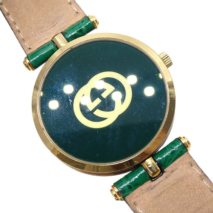 Gucci * Quartz Watch SS Crocodile Green