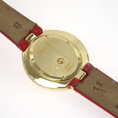 Piaget Hijab YG Ruby Ref.20603 24mm Quartz Watch 18KYG Suede