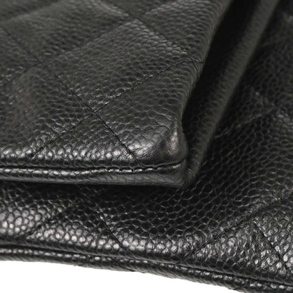 Chanel 2015-2016 Black Caviar Skin Clutch Bag