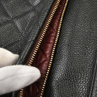 Chanel 2015-2016 Black Caviar Skin Clutch Bag