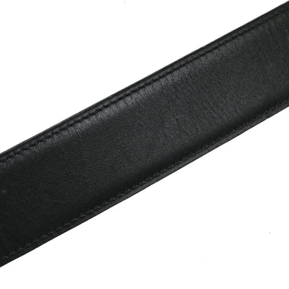 Hermes Black Brown Box Calf Constance Reversible Belt #80 Small Good