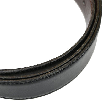 Hermes Black Brown Box Calf Constance Reversible Belt #80 Small Good