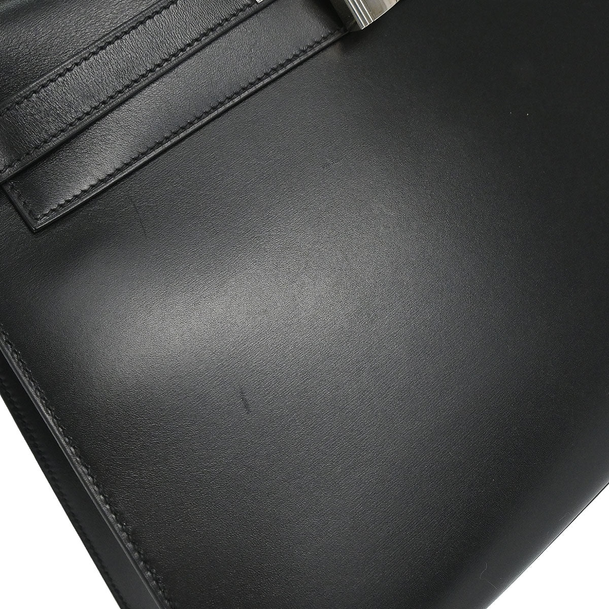 Hermes Black Box Calf Kelly 32 Sellier 2way Shoulder Handbag