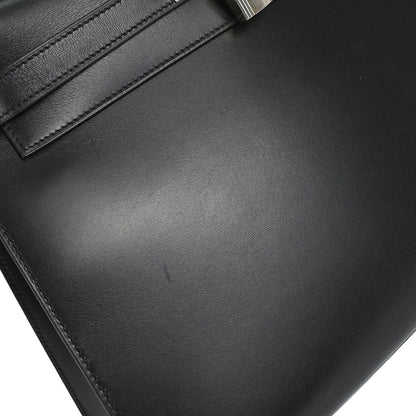 Hermes Black Box Calf Kelly 32 Sellier 2way Shoulder Handbag