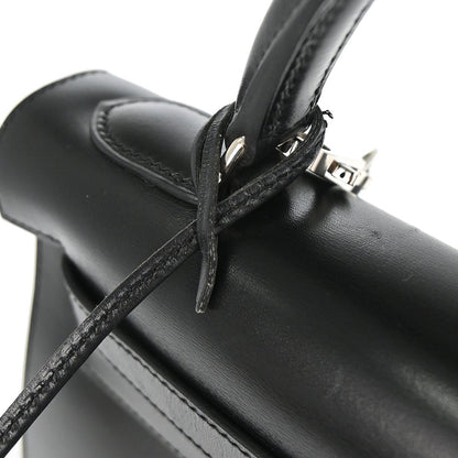 Hermes Black Box Calf Kelly 32 Sellier 2way Shoulder Handbag