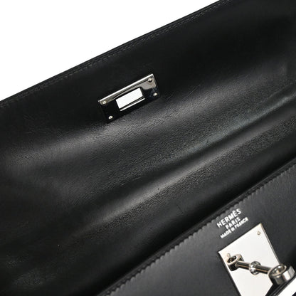 Hermes Black Box Calf Kelly 32 Sellier 2way Shoulder Handbag