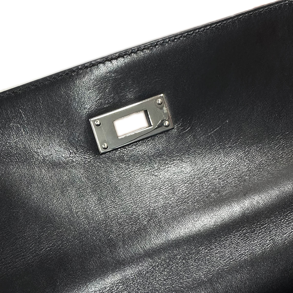 Hermes Black Box Calf Kelly 32 Sellier 2way Shoulder Handbag