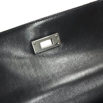 Hermes Black Box Calf Kelly 32 Sellier 2way Shoulder Handbag