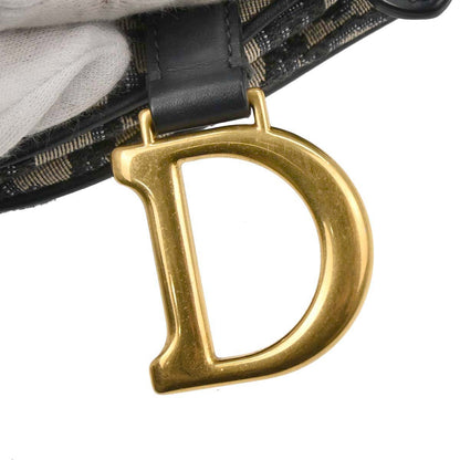 Christian Dior Navy Trotter Oblique Saddle 2way Shoulder Handbag