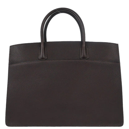 Hermes Marron Fjord White Bus GM Tote Bag