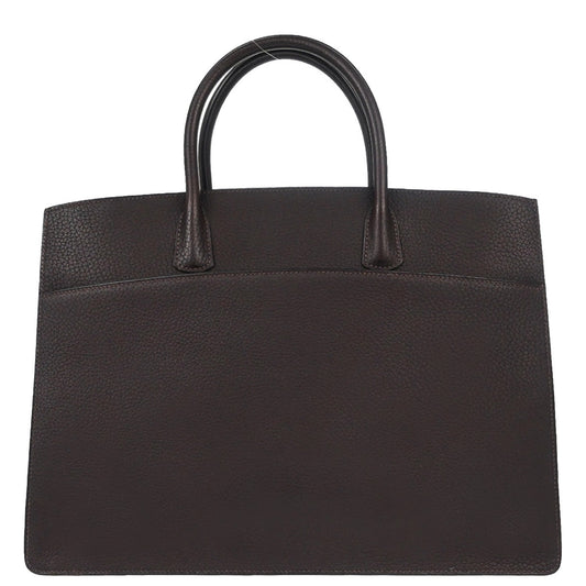 Hermes Marron Fjord White Bus GM Tote Bag
