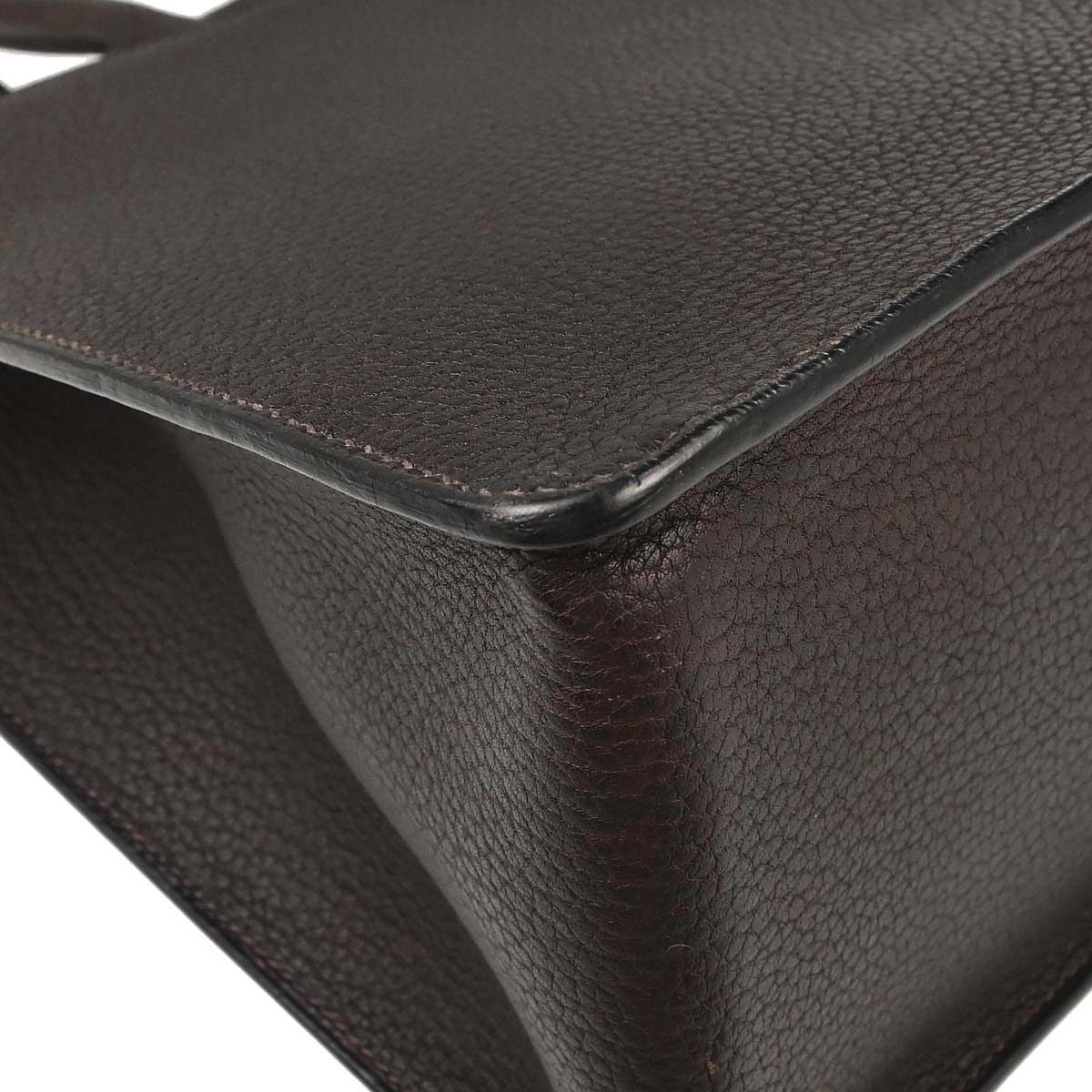 Hermes Marron Fjord White Bus GM Tote Bag